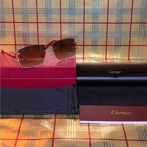 Cartier Big C Rimless Unisex Sunglasses
